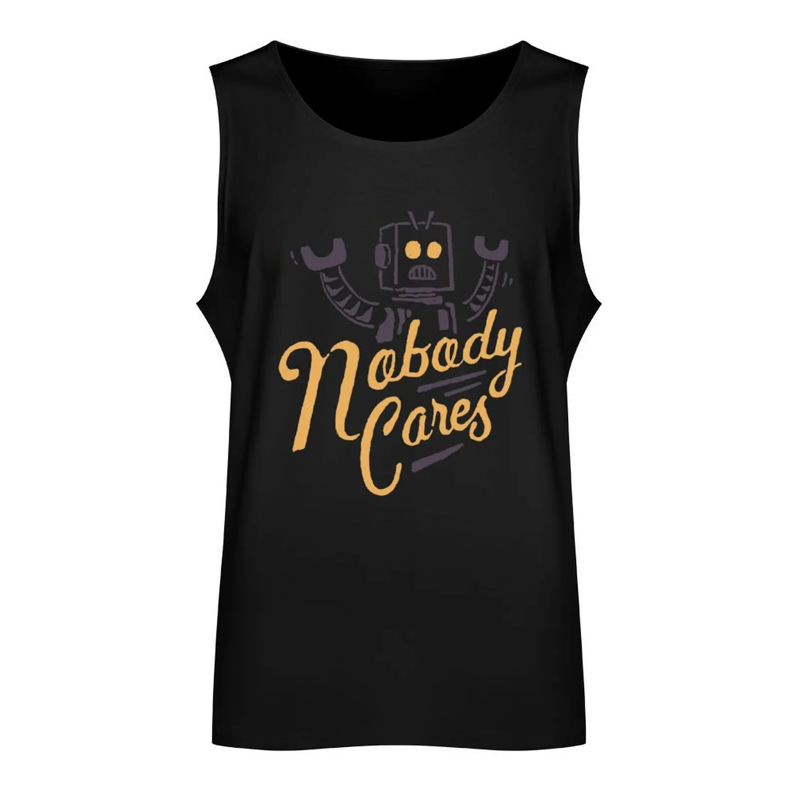 Nobody Cares Tank Top Men's clothes luxury style T-shirt men Short sleeve Men's gym clothing