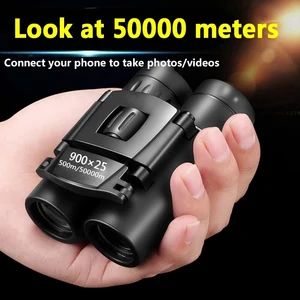 Powerful portable binoculars with long range, folding telescope, low light and camping binoculars, BAK4 telescope, HD 900x25 zoom 10 Main Sales Binoculo Long range - №8