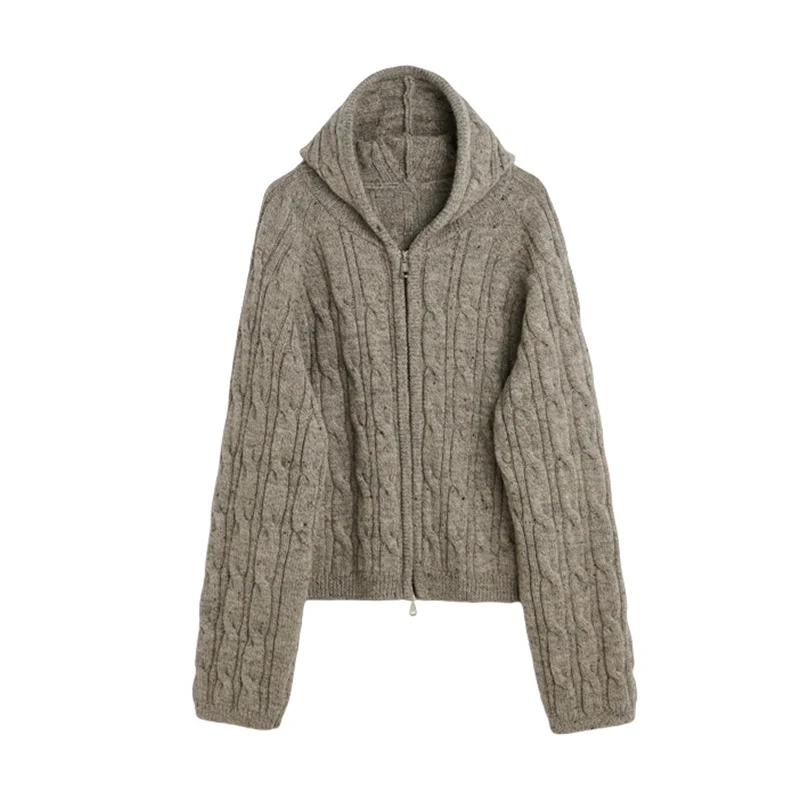 Suéter de Punto Gris Jaspeado de Lana Mezclada High Street Our Legacy para Hombre, Chaqueta Cómoda de Moda Masculina, Ropa de Hombre y Mujer