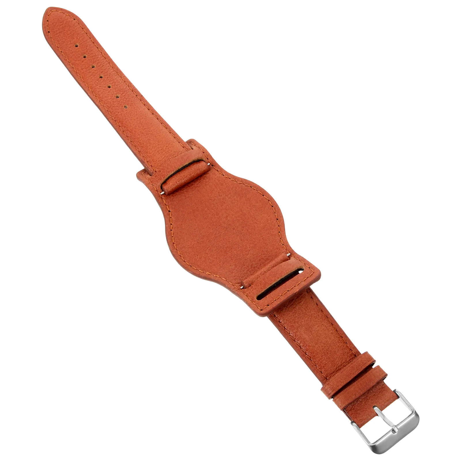 

Retro Watch Brown Watchband Strap Stainless Steel Watch Strap Buckle Men Watchband Wristband Replacement