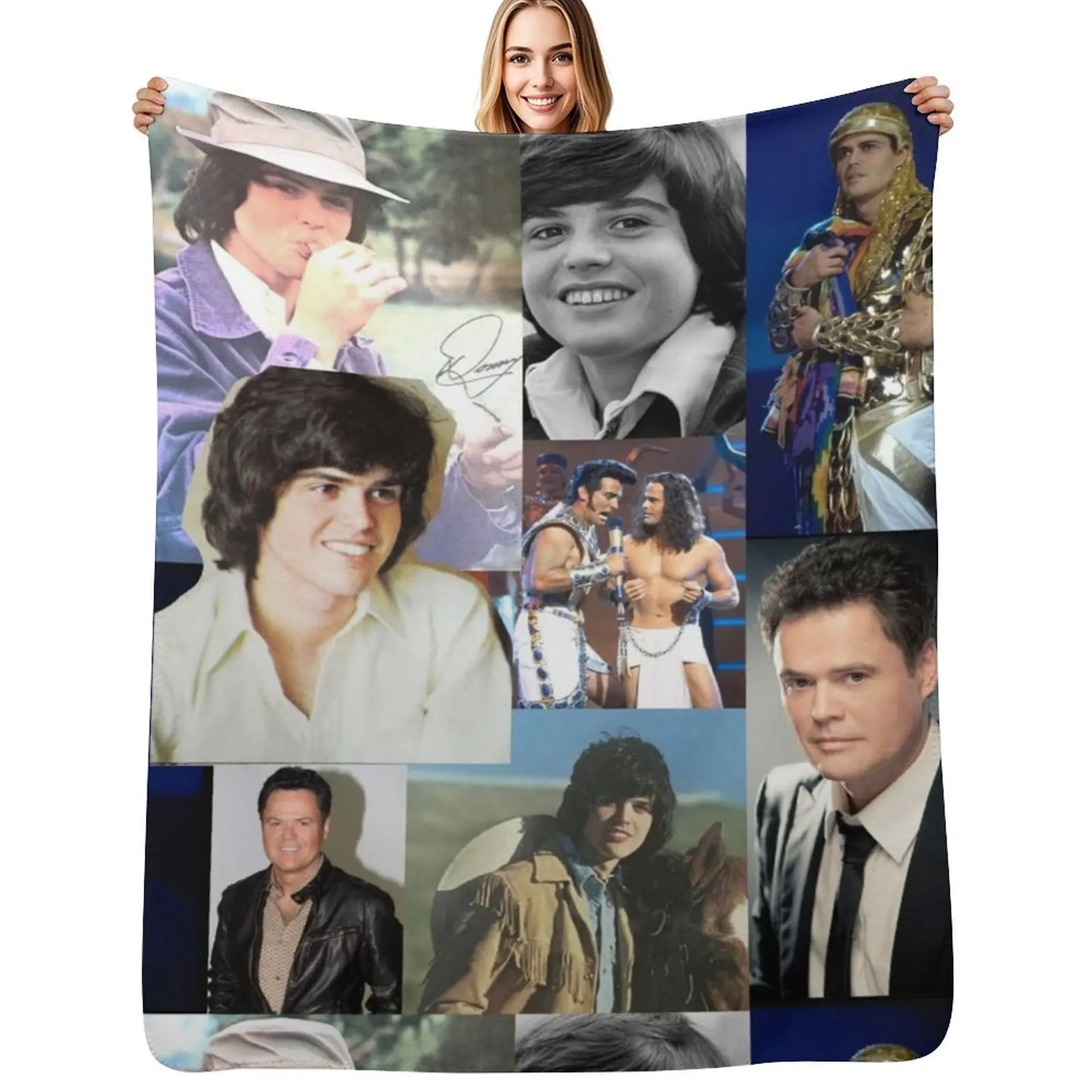 

Donny Osmond Throw Blanket Plush Plaid on the sofa Flannel Sofa Throw Blankets