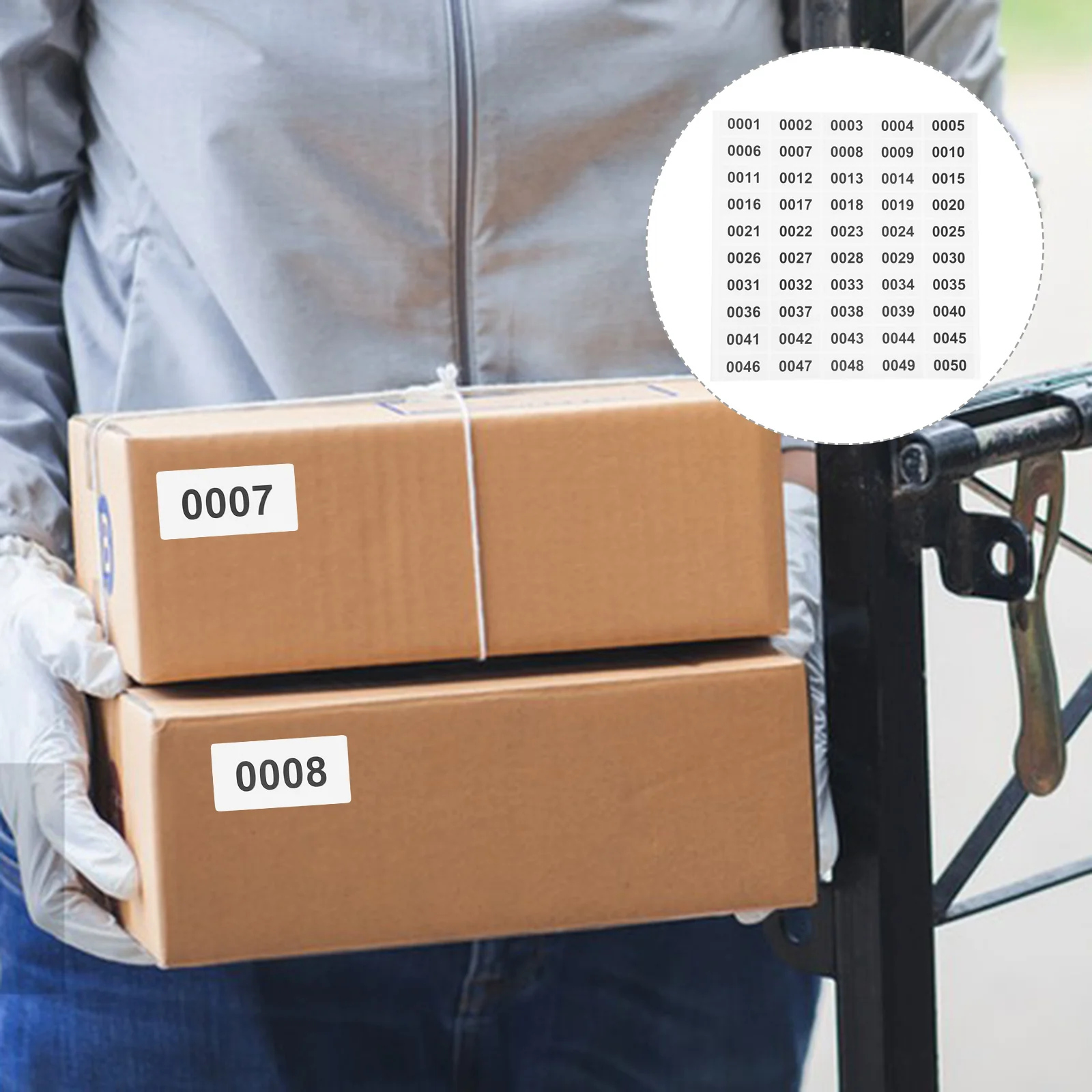 

20 Sheets Number Stickers Rectangular Adhesive Labels for Warehouse Classroom Office Organization Number Classification Decals