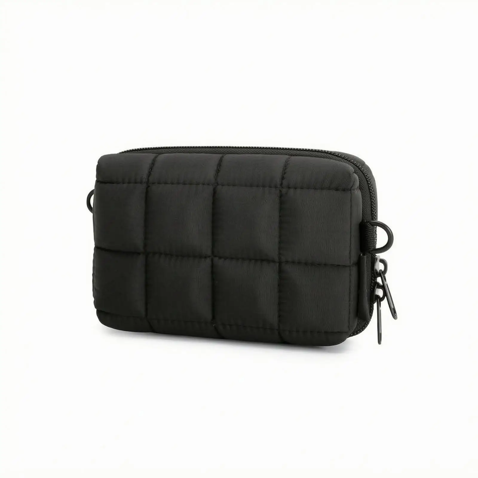 Quilted Camera Bag Detachable Strap Padded Camera Bag Zippered Photo Gear