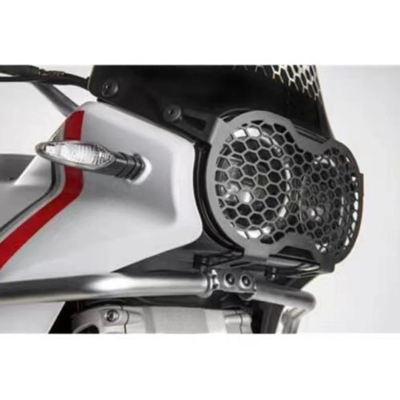 1 pçs motocicleta farol guarda protetor capa substituição preto para ducati desertx aventura deserto x 2022 2023