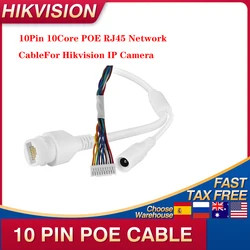 Original Hikvision Ethernet Lan Cable PoE RJ45 Network Cable 10 Pin 10 core For POE IP Camera (For Hikvision IP Camera)