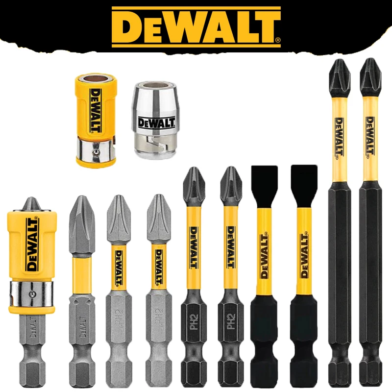 DEWALT Original PH2/SL8 Drill Bit 50-89MM Hexagonal Sleeve Magnetic Ring Set DWASLVMF2 DT70547T DWA2PH2SL Power Tool Attachments