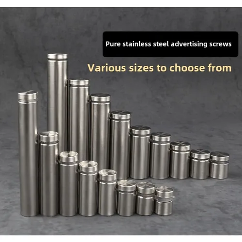 4 Uds sujetadores de vidrio 12/16/19/25/40mm acero inoxidable acrílico publicidad separadores Pin clavos cartelera tornillos de fijación Hardware