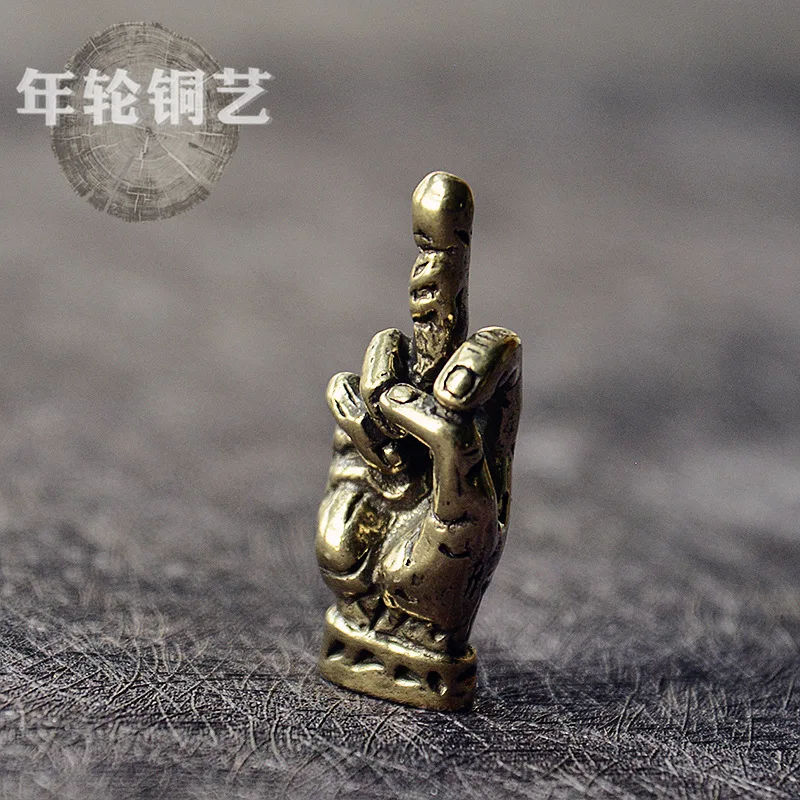 

Латунный орнамент ручной работы, офисный стол, чай, домашнее животное, орнамент на средний палец, персонализированное украшение, золотой палец