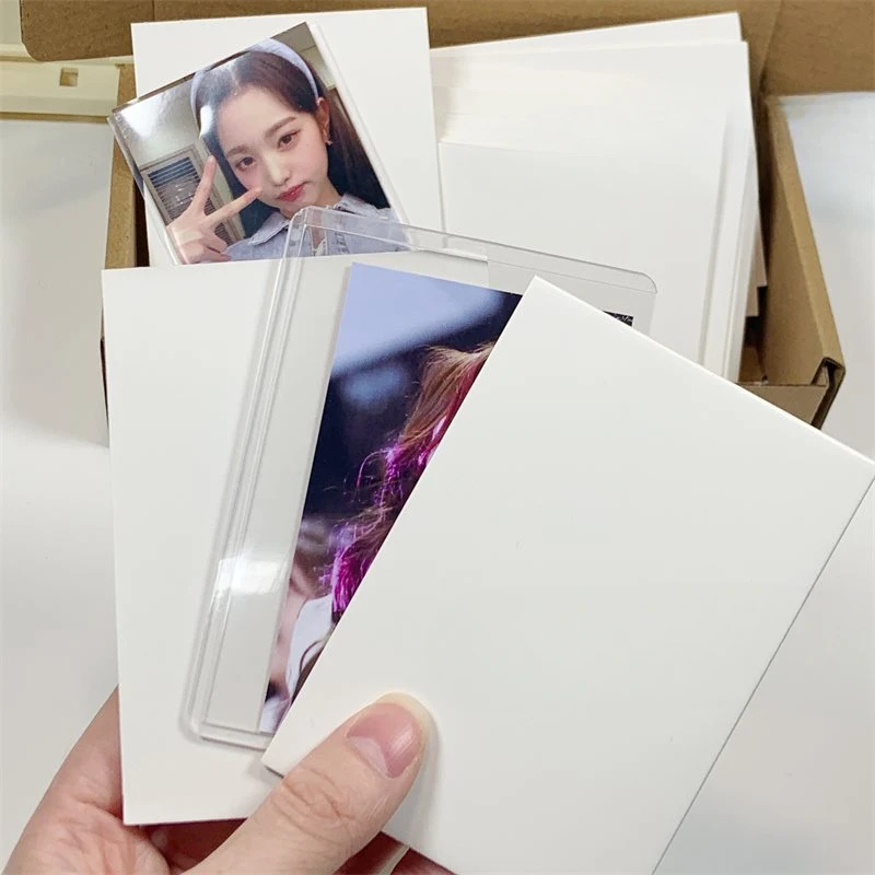 10Pcs A7 White Cardboard Card Protection Out Small Card Packaging Thick Cardboard Packaging Office Desk Accessories