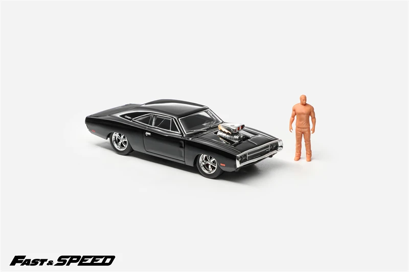 [PreSale] Fast Speed FS 1:64 1970 Charger R/T Black Dom's FNF Fast and Furious Diecast Model Car