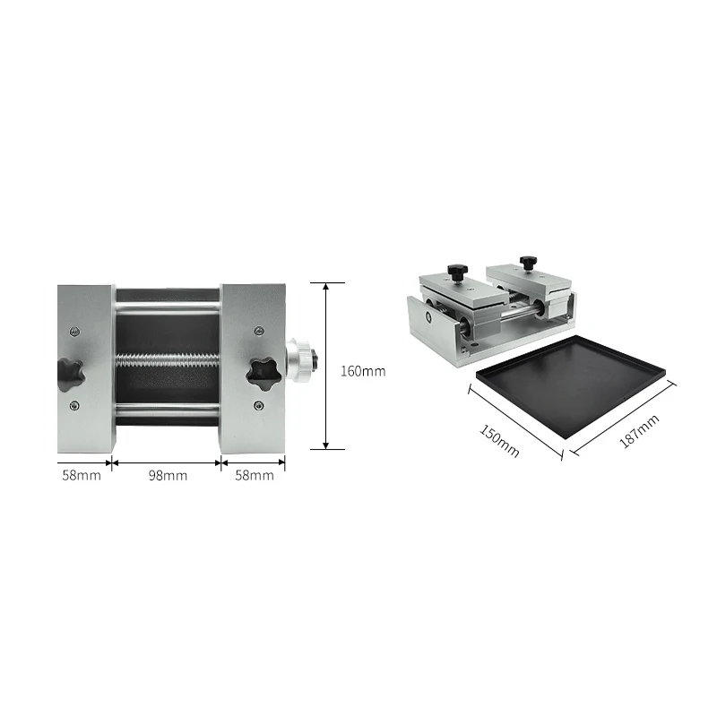 Desktop Mobile Fine -Tuning Aluminum Alloy Clamp Fixture Co2 Fiber Laser Engraving Marking Cutting Machine Large Size With Trays