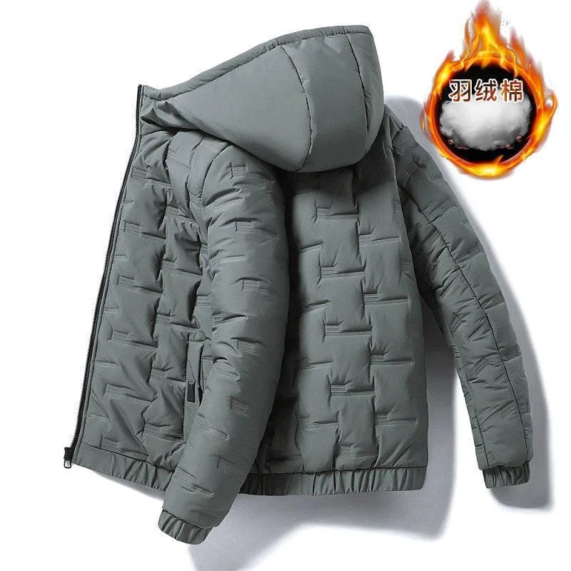 Baumwolle gepolsterte Männer 2023 Winter koreanische Version der japanischen Daunen polster jacke Wintermantel Kapuze Baumwolle gepolsterte Jacke Männer