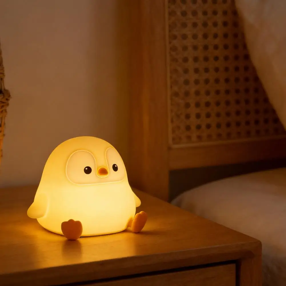 Portable Rechargeable Night Light Penguin Night Light Penguin Baby Night Light Usb Rechargeable Led Touch Lamp Cute Duck