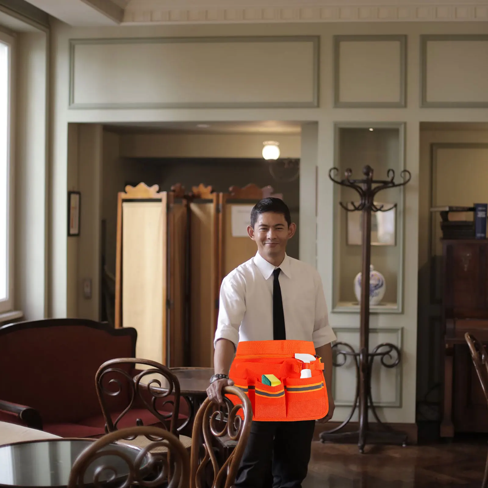 

Cleaning Tool Waist Bag Adjustable Oxford Cloth Pouch With Multiple Pockets Portable Tool Belt For Men Utility Pouch For