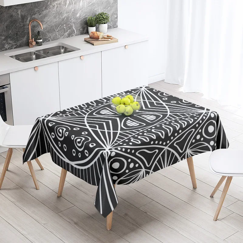 Home tablecloths dining decoration and rectangular table accessories waterproof cloth Anti-stain simple Modern abstract nordic