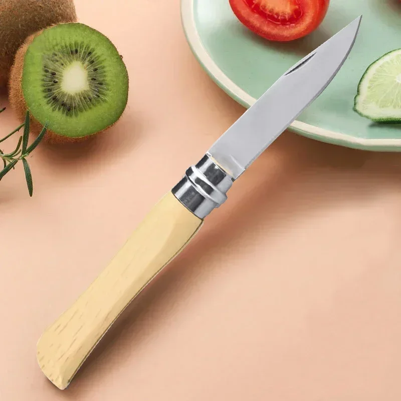 Folding Fruit Knife Stainless Steel Portable Pocket Knife Sharp Peeler Knife for Fruits Kitchen Knives Household Cooking Tools