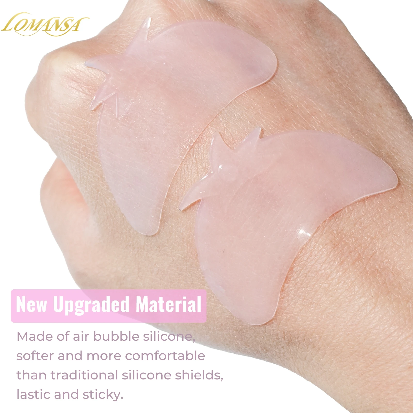 LOMANSA Sticky Lash Softening Pads Silicone Eyelash Perm Pads Self Adhesive Eye Rods For Straightening and Lifting Makeup Tools