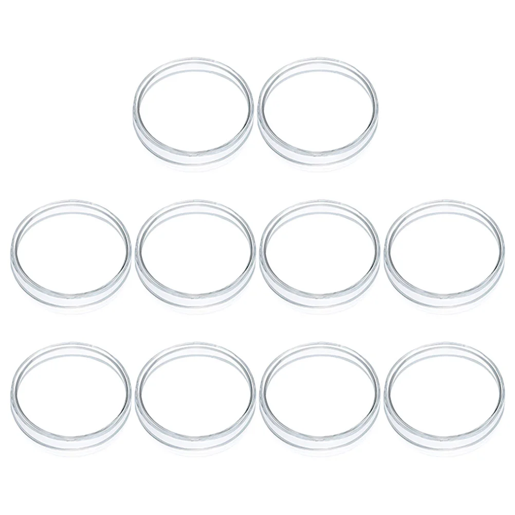 

10 Pcs Agar Plate Round Disposable Petri Dish Tray Clear Plastic Lab Dishes Chemistry