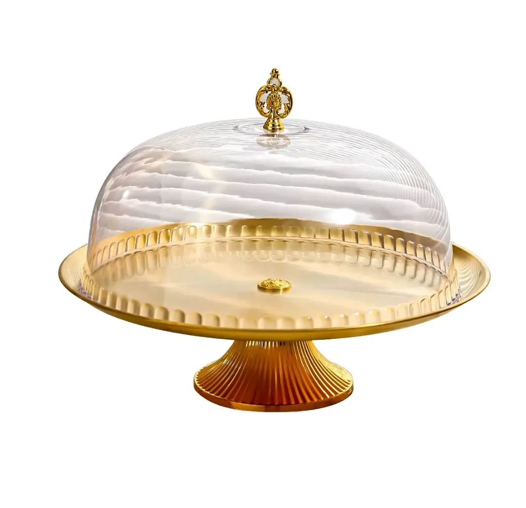 Dessert Table Snack Display Stand with Lid Cake Stand Snack Tray Single Layer Home Banquet