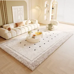 Cream Style Floral Carpet Living Room 2024 New Large Area Coffee Table Carpets Winter Thickened Bedside Waterproof Anti Slip Rug