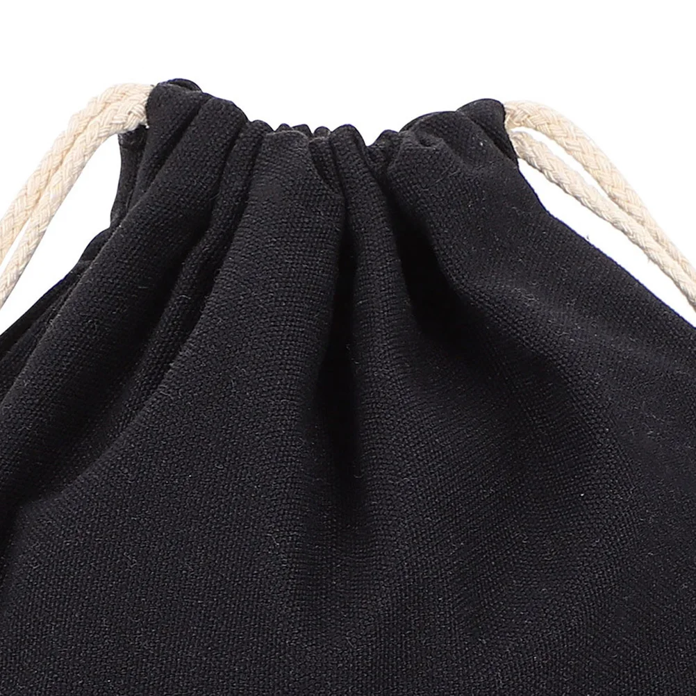 4pcs Canvas Hair Dryer Bag 330x300 Black Drawstring Travel Storage Reusable Durable Hair Dryer Storage Bag Lightweight