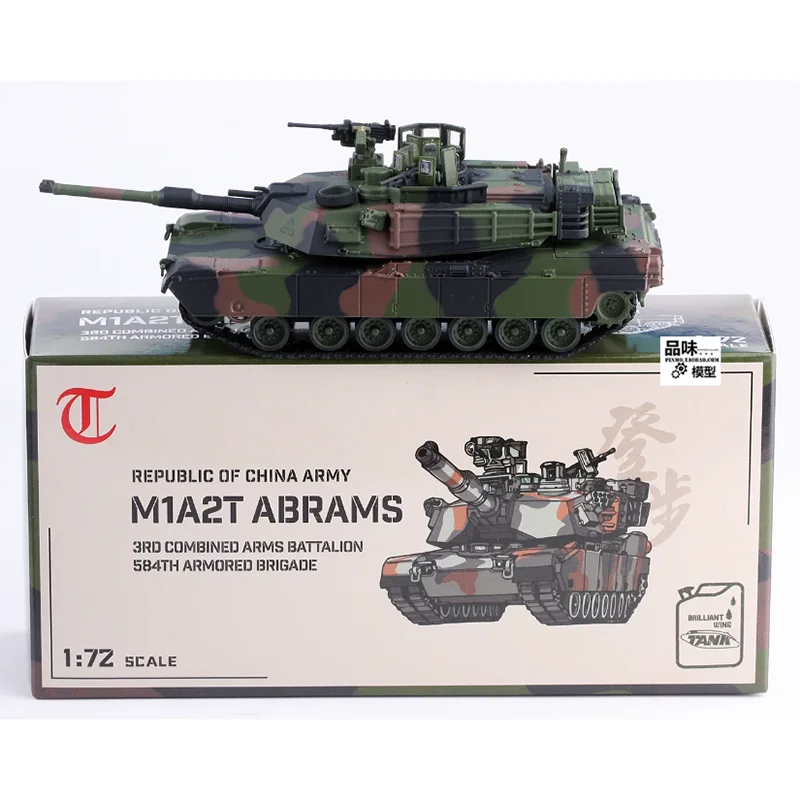 1/72 Scale M1A2 Abrams Simulation Tank Model Alloy Collectible Decoration Item