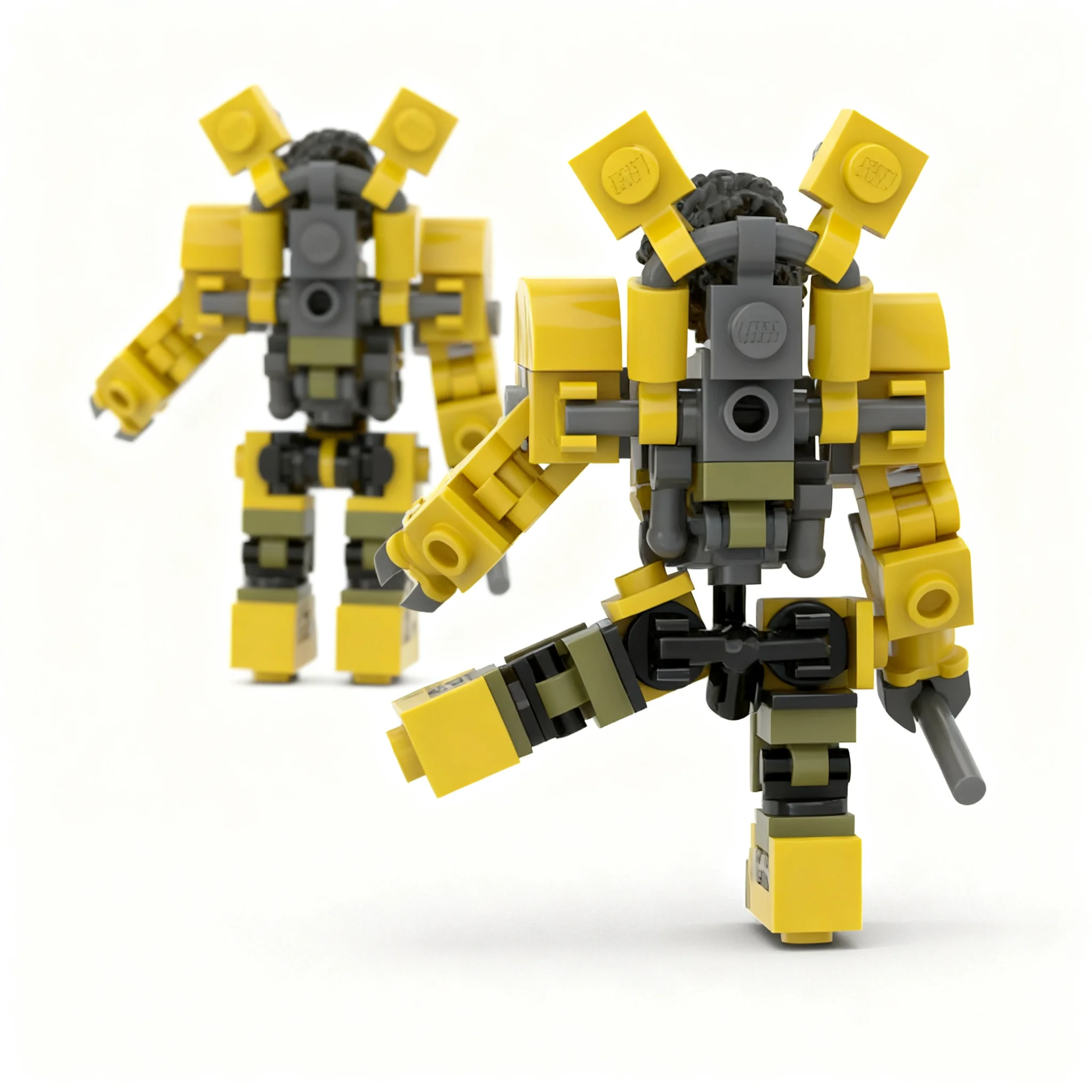 406pcs MOC RAB KITS - Atom CAT Logs Issue 2 - Excavator EXC-17 Model Building Blocks Christmas Gift Brick Collection Display