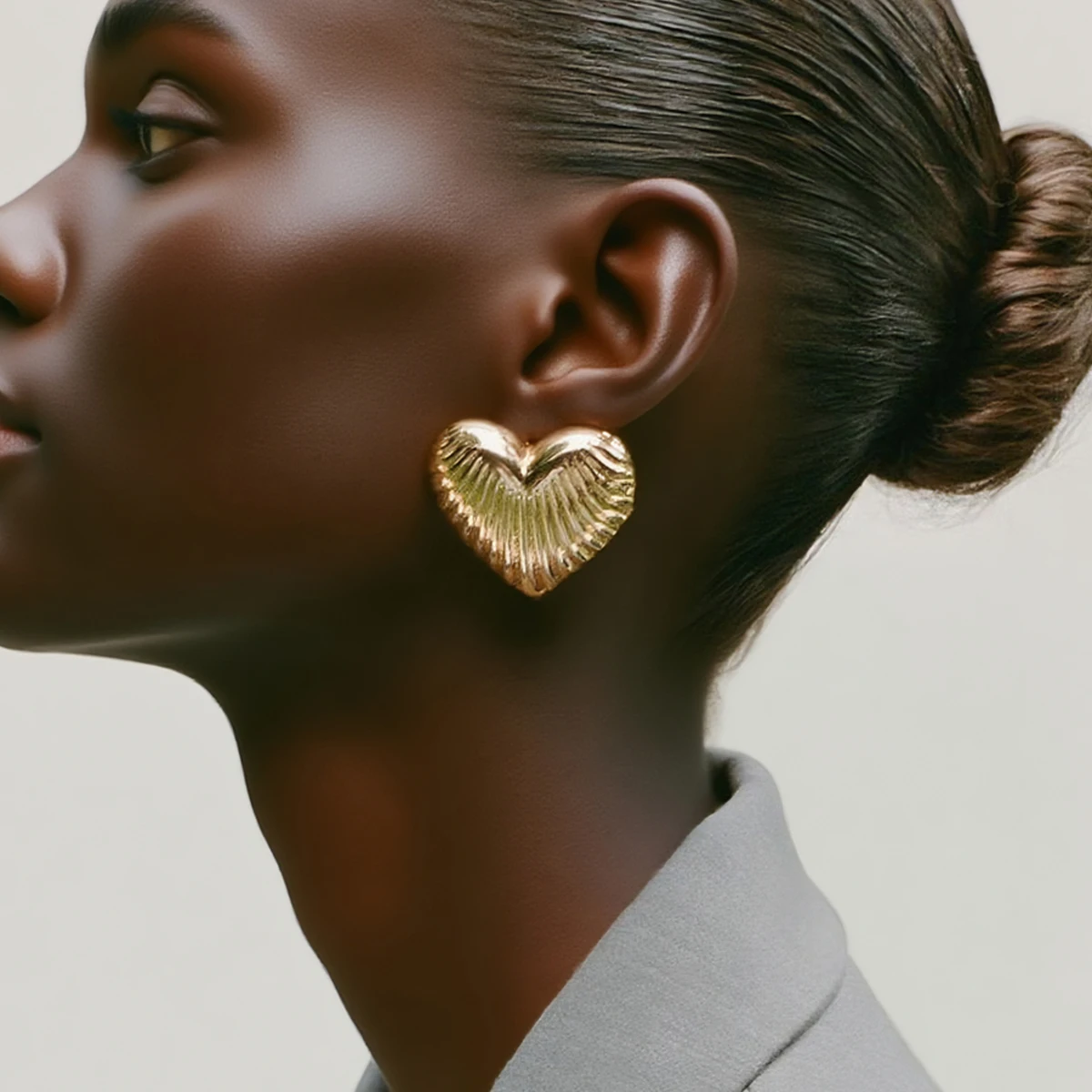 

ZAA Gold Heart Dangle Earrings for Women Vintage Jewelry Elegant Valentine's Day Gift Party Wedding Holiday Accessories