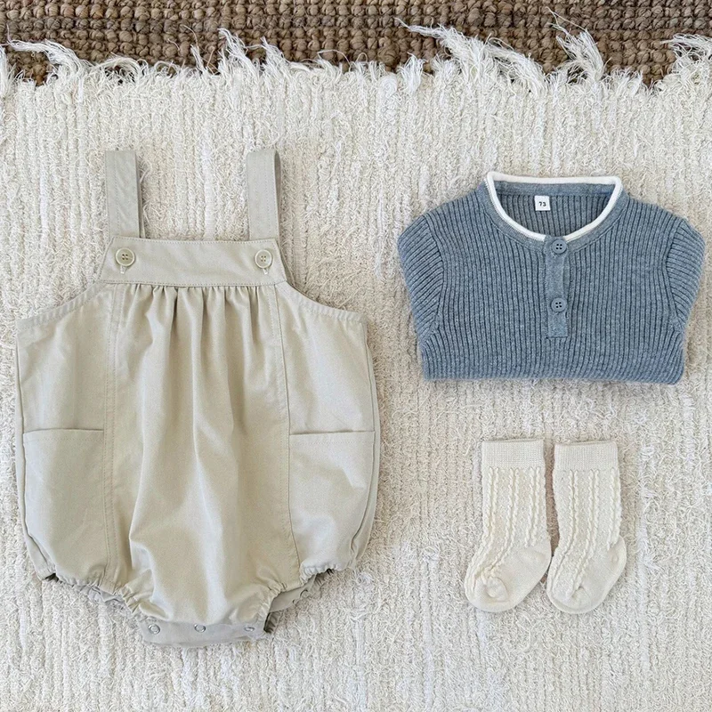 ربيع الاطفال حللا وتتسابق الخريف رومبير الطفل رومبير الطفل عادية القطن طفل الفتيات الفتيان وزرة ملابس الطفل النمط الكوري