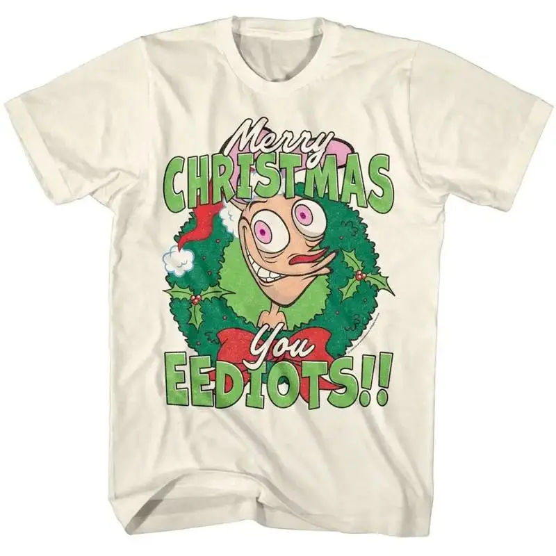 

Мужская футболка Ren and Stimpy Merry Christmas You Eediots