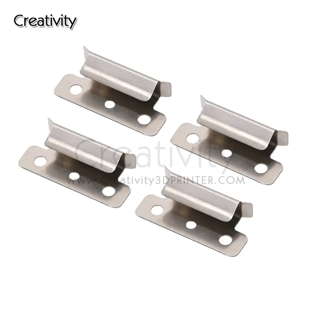 4PCS 3d printer parts Heat Bed Clip Ender 3 Pro Heatbed Clips Clamp for Ender 3 V2 Ender 3S CR-10S 3D Printer Heated Bed Glass