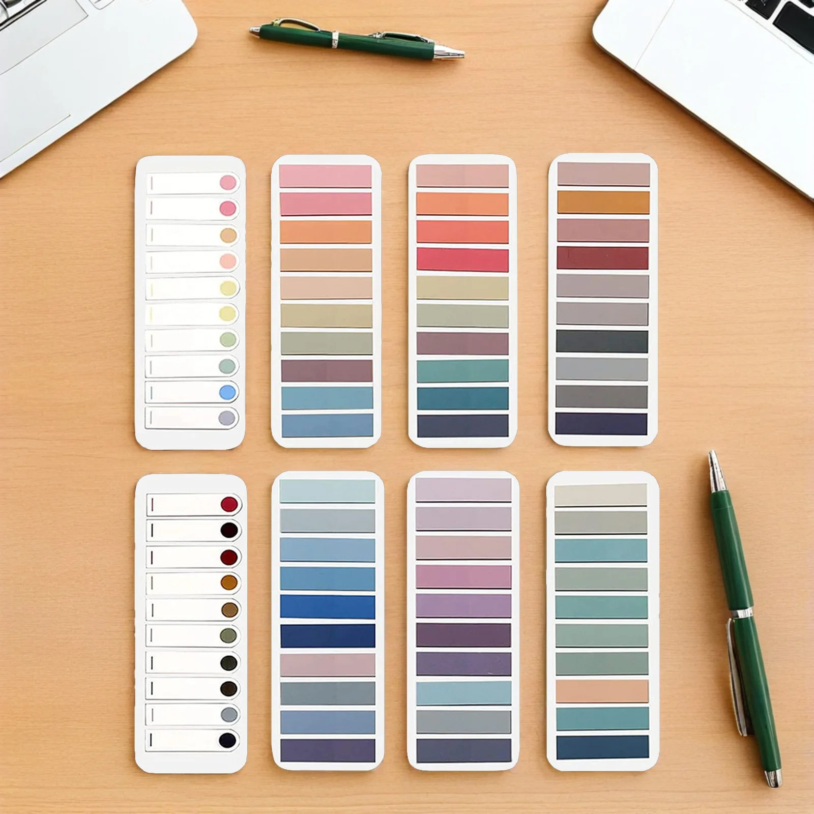 

8 Books Self-adhesive Highlight Strips for Page Markers School Stationery Stickers Tab The Pet Student