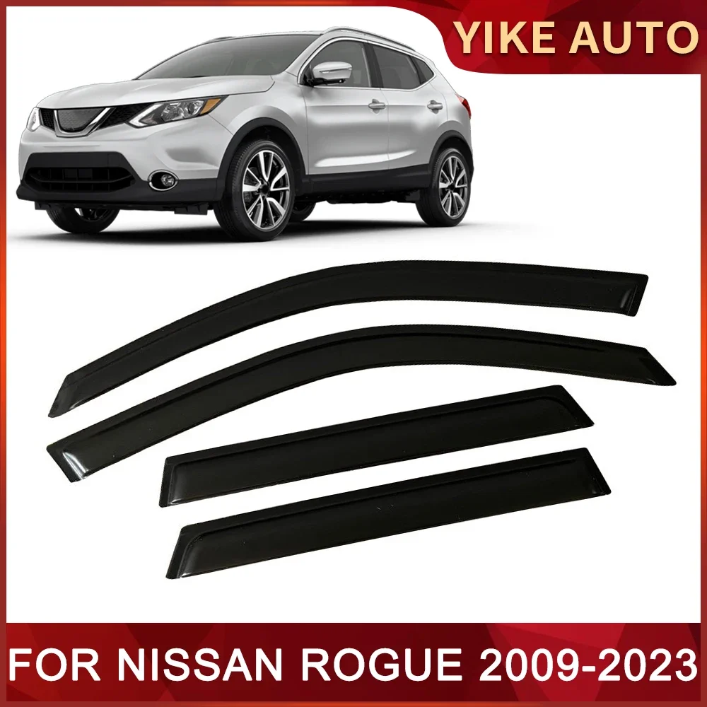 

Оконный козырек для NISSAN ROGUE S35 T32 T33 J11 2009-2024, дверной козырек с защитой от ветра, солнца, дождя, боковые оконные дефлекторы авто