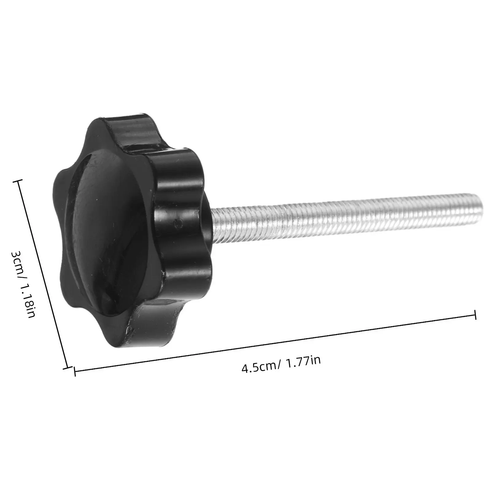 1Set Rollator Walker Replacement Knobs M6 Star Shaped Rubber Pad Adjustment Screw Walker Parts Accessories Drive Walkers Knobs - view 6