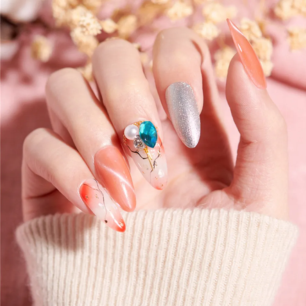 5Pcs Rivet Pearl Rhinestone Set Unique Design DIY Nail Art Supplies Creative Manicure Ornament for Women Female