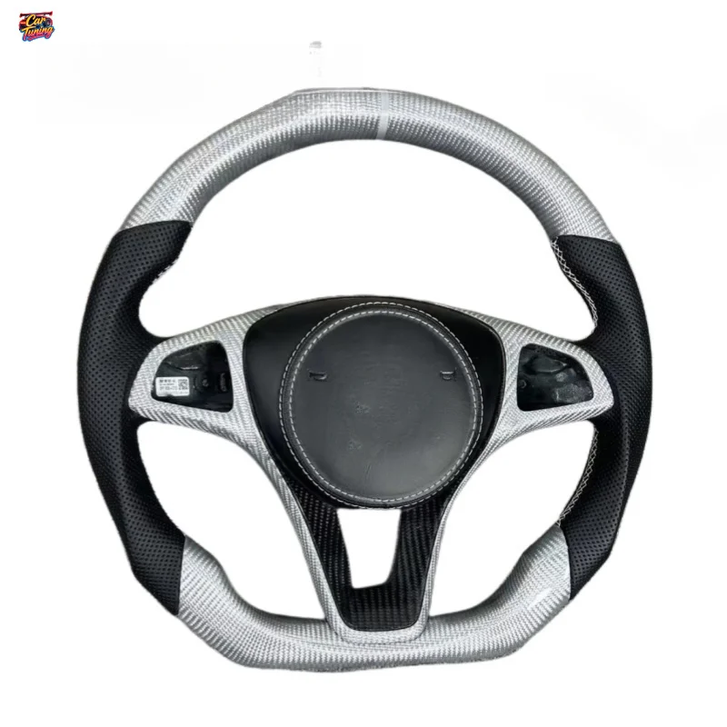 For Benz C180 C200l C260l E300 W205 Sports Flat Bottomed Carbon Fiber Steering Wheel Upgrade Without