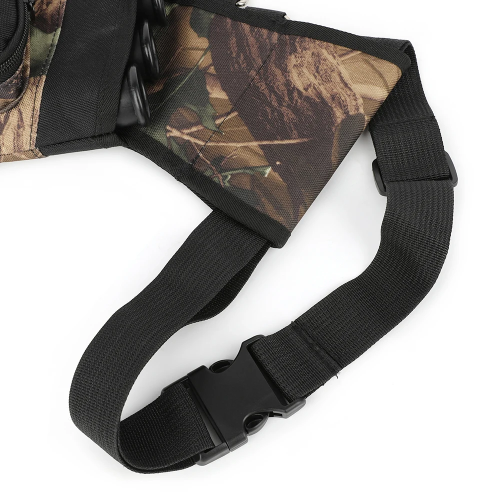 1 PC ยิงธนู Arrow Quiver 4 หลอดซ้ายมือ Arrow กระเป๋าไนลอนเอว Arrow สําหรับโบว์การล่าสัตว์เป้าหมายเกมยิง