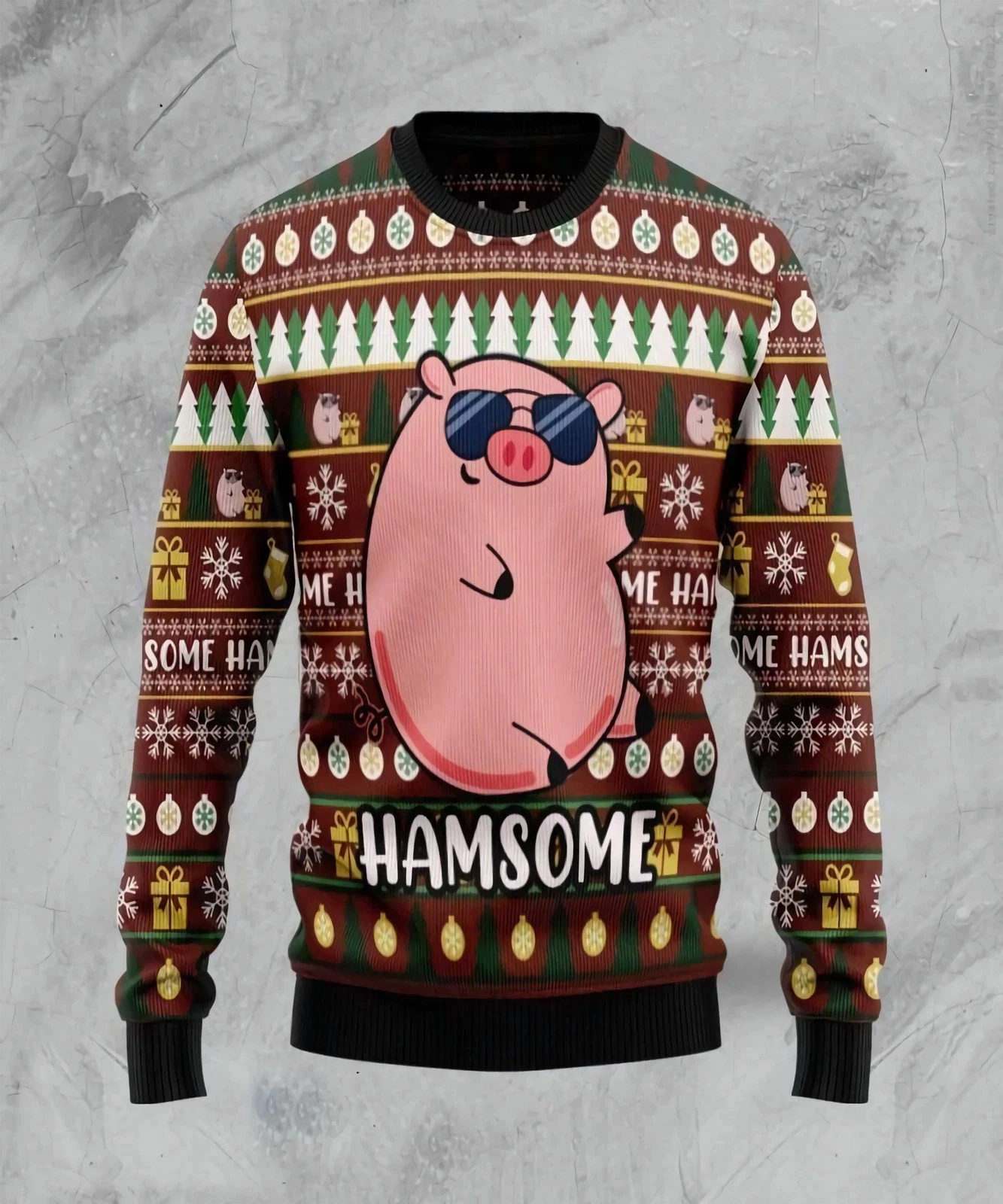 New Fashion Trend Animals Kawaii Cat Dinosaur Ugly Sweater Merry Christmas Xmas Gift Sweaters 2026 Christmas Sweatshirts Tops