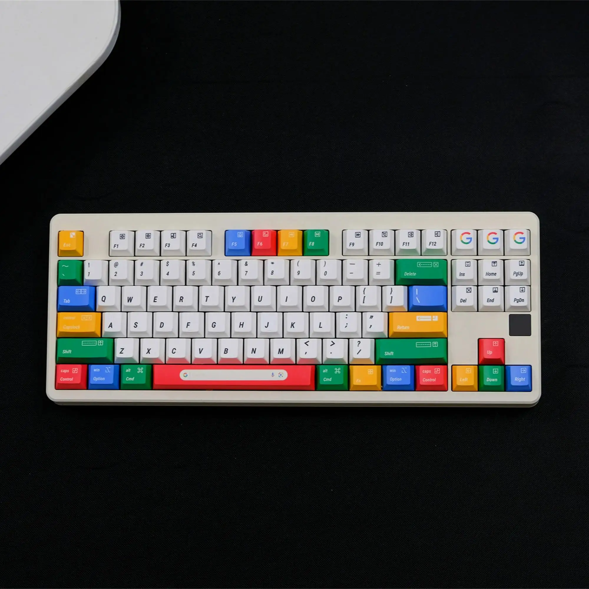 

Колпачки для ключей Google, 151 клавиши, материал PBT, профиль CHERRY DYE-SUB, персонализированный для механической клавиатуры CHERRY MX Switch