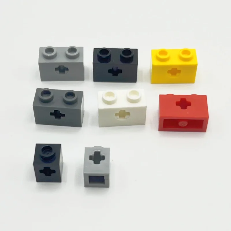 20pcs/lot 73230 32064 Brick 1x1 1x2 with Axle Hole Buildings Blocks Compatible High-Tech Assembles Particles