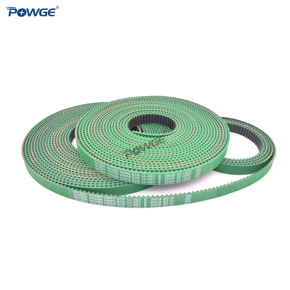 POWGE 3MGT GT LL-3GT E 3GT EPDM açık senkron zamanlama kemeri genişliği 9/12/15mm yüksek sıcaklık 45 ℃ + 135 ℃ kapıları yazıcı