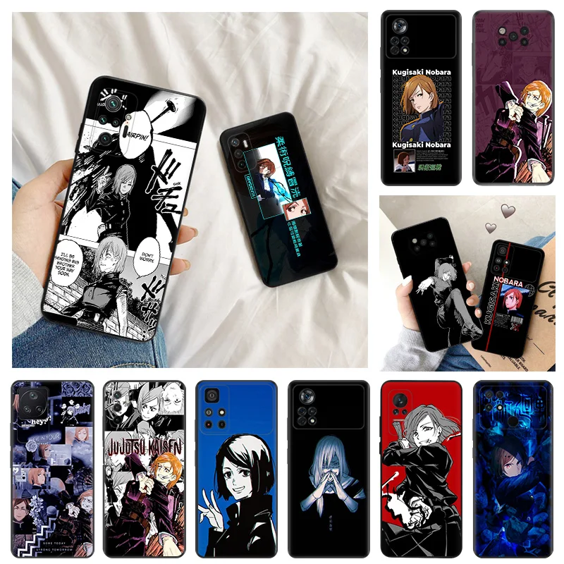 Ultra Thin Silicone Phone Case For Xiaomi Poco X3 Pro X4 X5 c61 F3 F4 F5 C40 C50 C51 M5 M4 Kugisaki Nobara Jujutsu Kaisen Cover