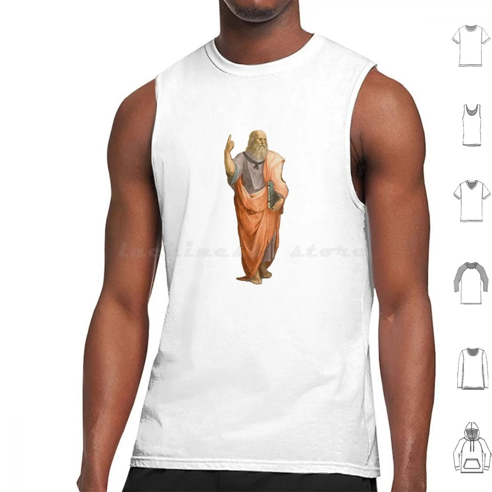 Plato Tank Tops Vest Sleeveless Philosophy Plato Aristotle Greece Athens The Vatican Catholic School Of Athens Philosophers