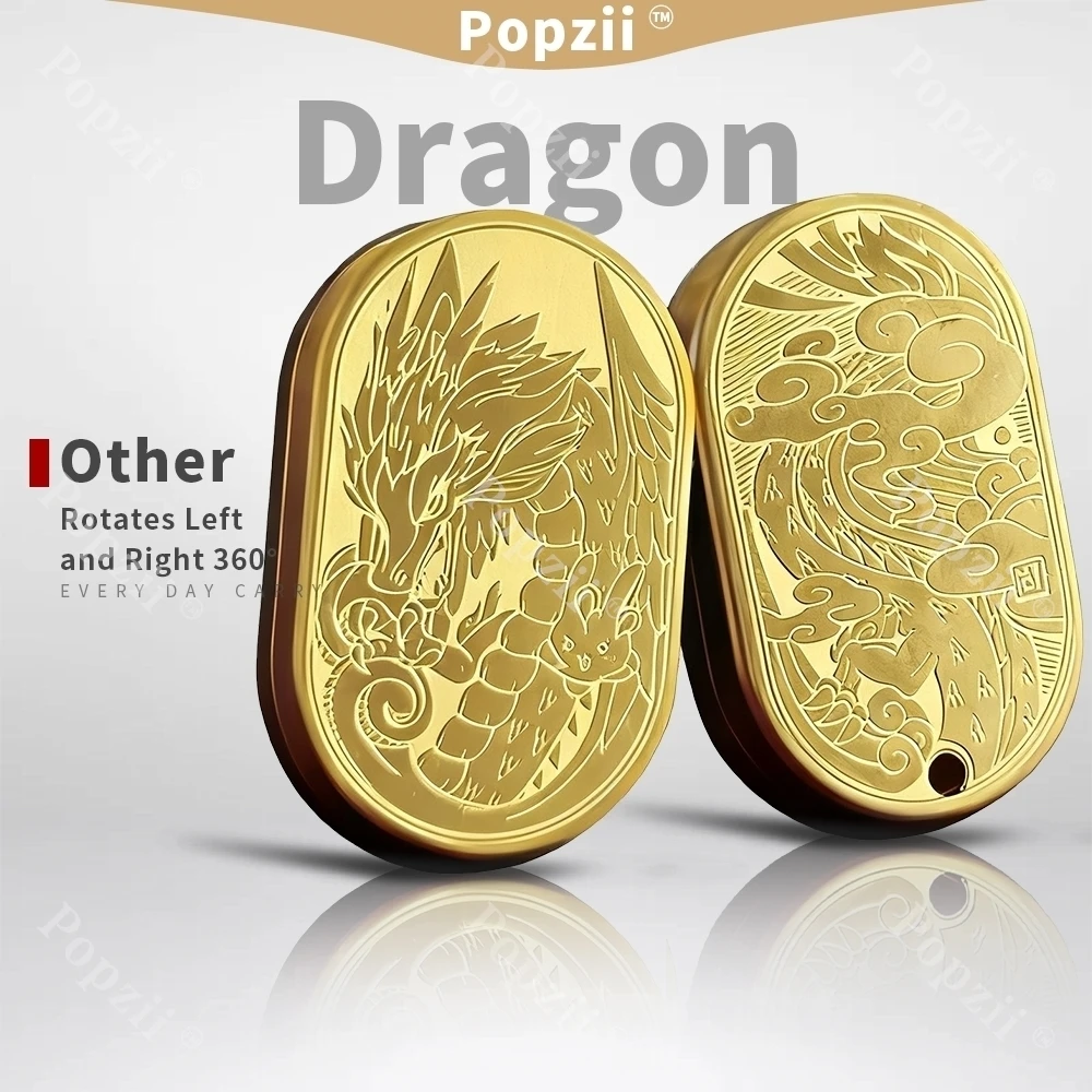 

EDC из нержавеющей стали Dragon вращается влево и вправо на 360° ° Игрушки-непоседы Механические мульти-ортабитные слайдеры-тревожные игрушки