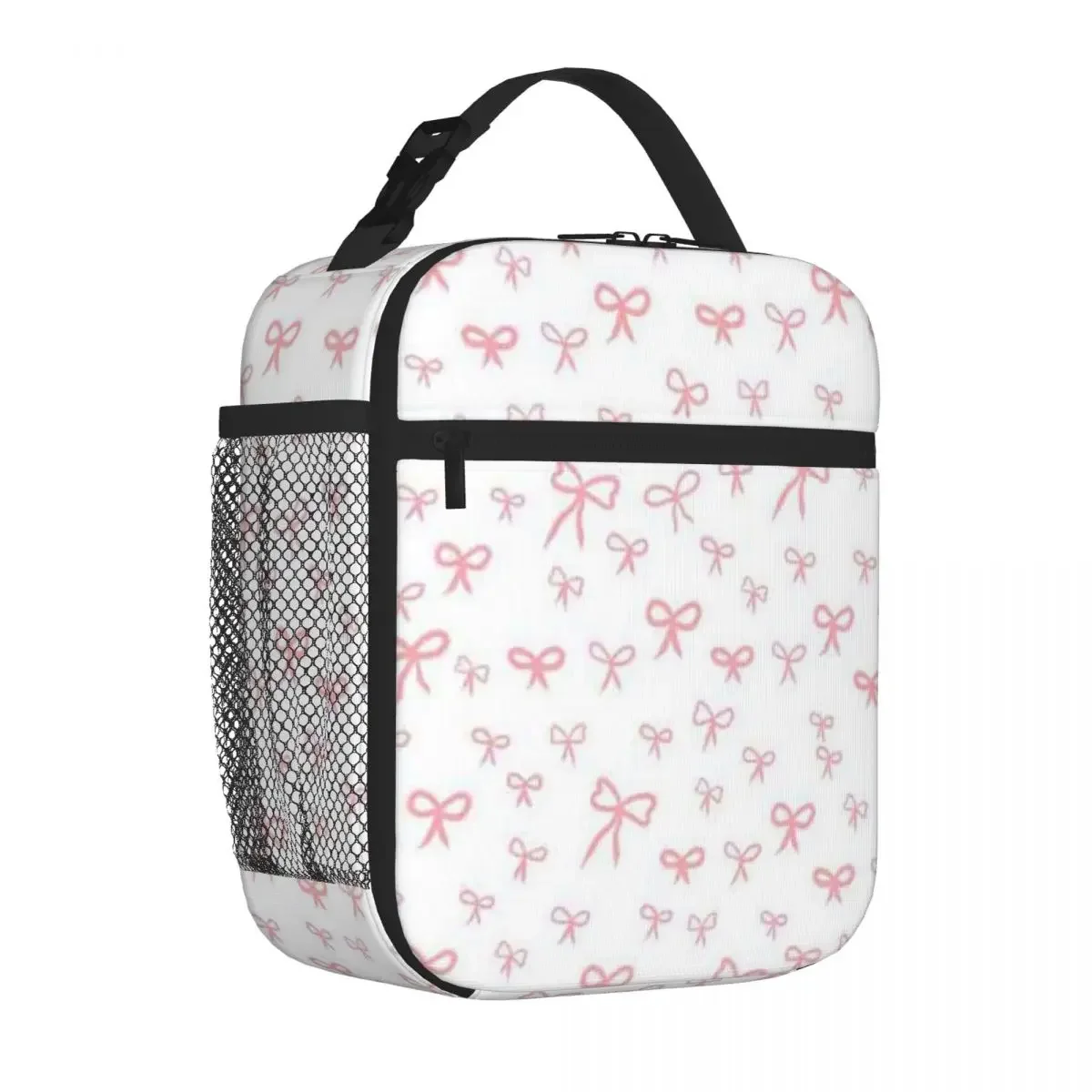 Bestselling Cute Ribbon Bow Mens Style Work Lunch Bag Kids School Neoprene Lunch Bag