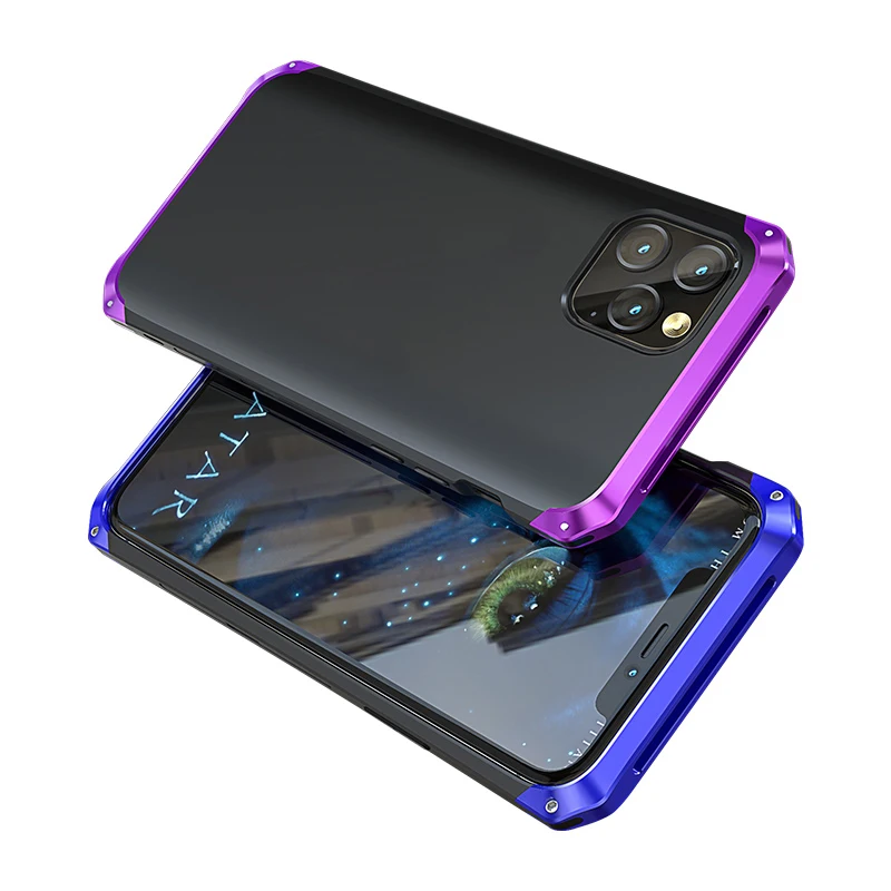 Luxury Shockproof Element Metal Cases For Iphone 13 12 11 Pro Xs Max X Xr Hard Aluminium Alloy Hybrid Plastic Back Cover case