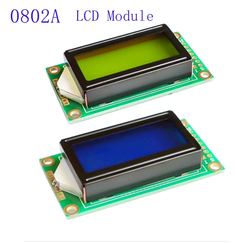 

LCD0802A Character LCD screen 8*2 lines yellow-green Blue LCD screen module 5V