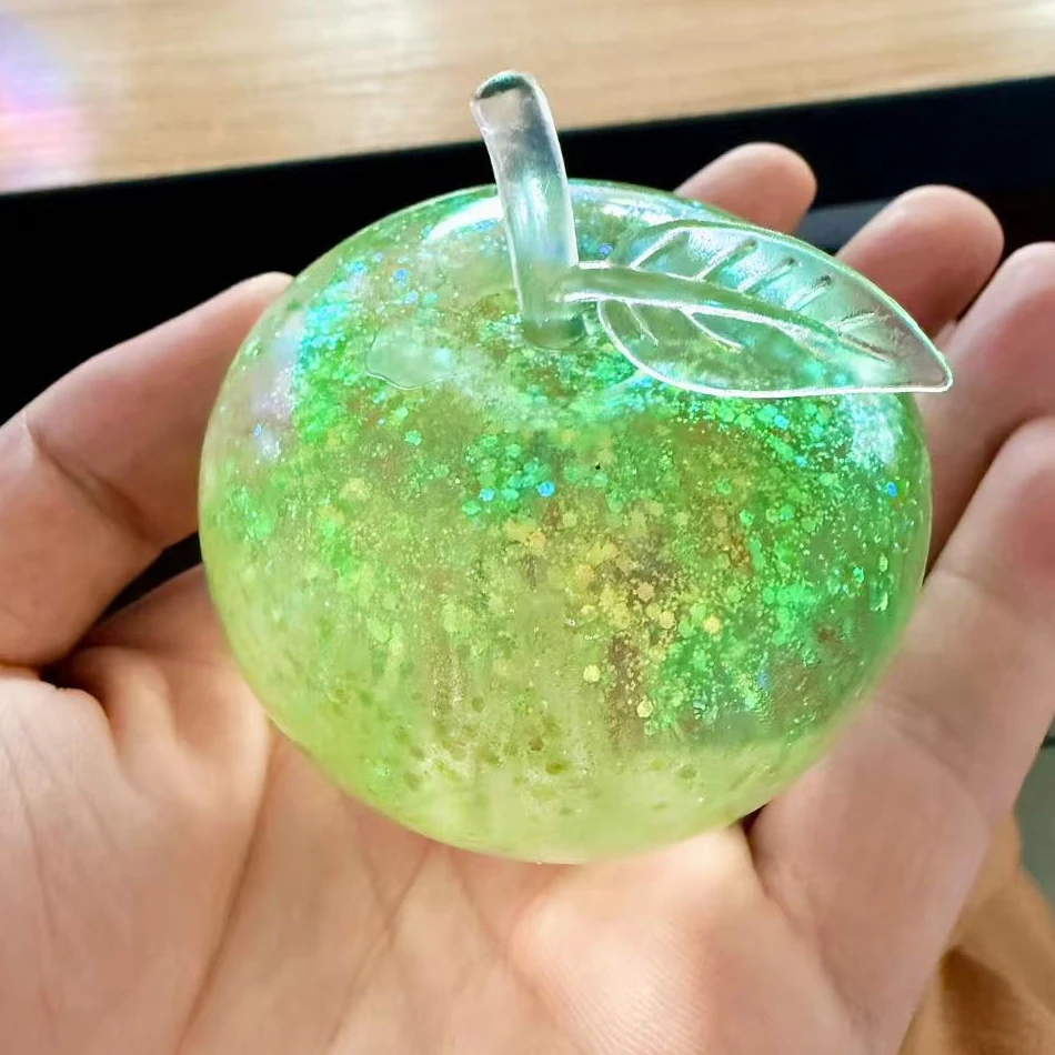 Green Apple Blue Maltose Squishy Toys Anti Stress Sensory Fidgets Toy for ADHD Autism Slow Rebound Squeeze Toy for Adults Kids - view 2