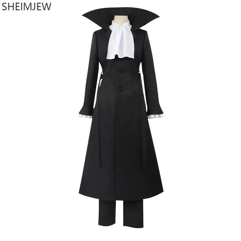 

Anime Handsome Boys Role-playing Costume Windbreaker Cloak Black Uniform Suit Halloween Christmas Party Clothes Piano Dress