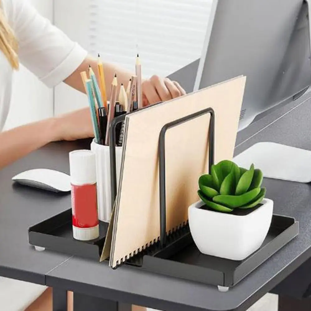 

Multifunctional Metal Napkin Holder Black Anti-slip Spice Bottle Storage Tray Space Saving Kitchen Storage Rack Kitchen